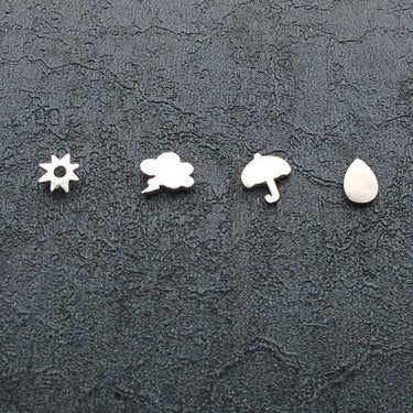 Sterling Silver Weather Earrings Set (4 Pieces)